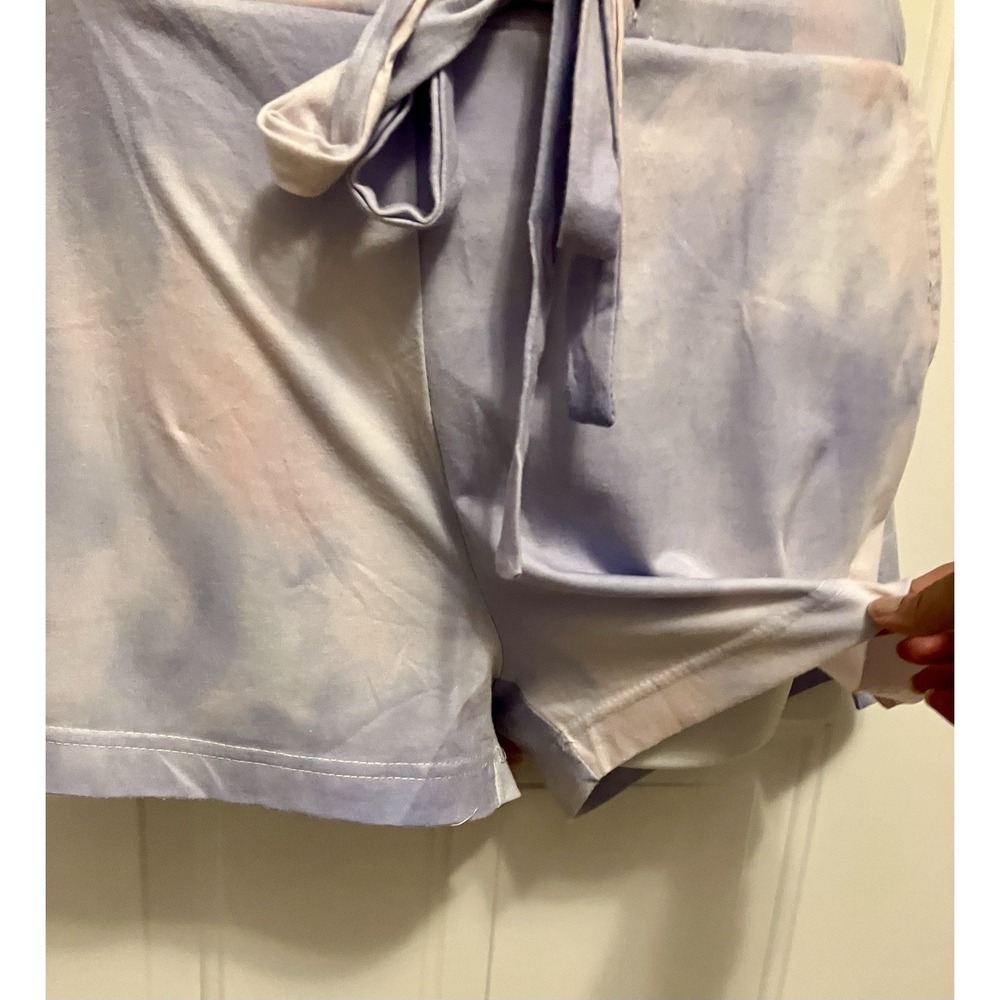 Love + Harmony 2 Pc Set Sz‎ Small Women's Purple Blue Pink Tie Dye Shorts Shirt - Picture 3 of 8